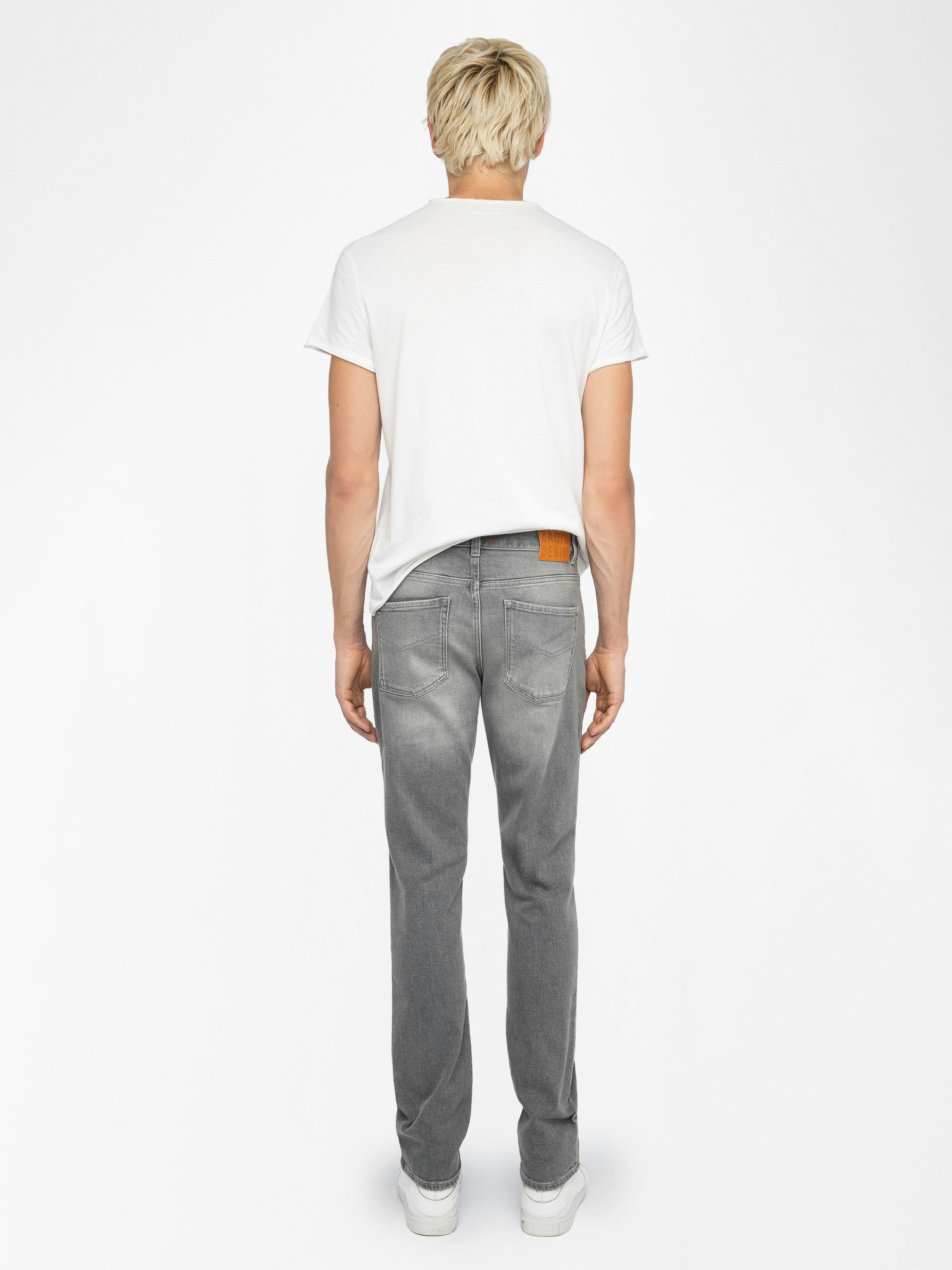 Jean Steeve - Schmale Jeans mit Reißverschluss.